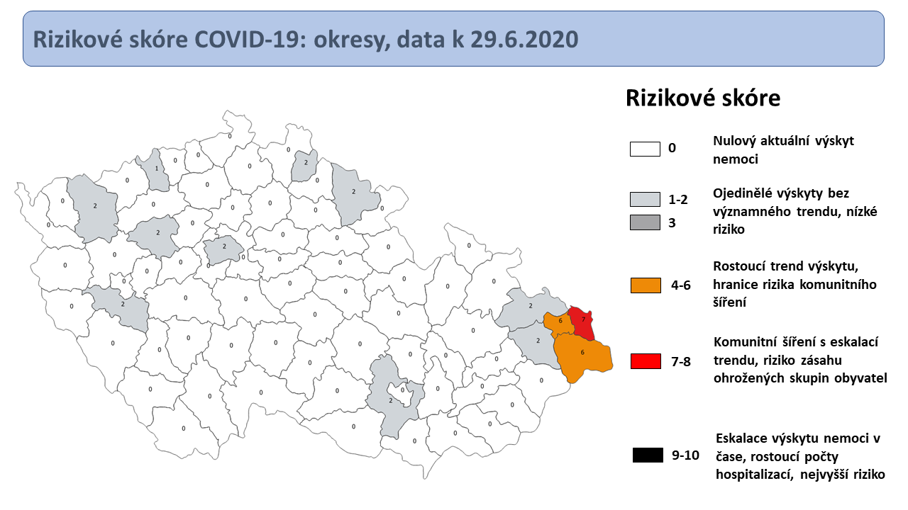 Czech Health Ministry Launches Map Of Covid 19 Transmission Risk By District Brno Daily