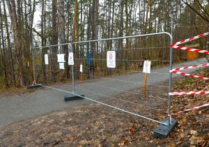 Anthropos Cycle Path Closed Due To Danger of Falling Rocks