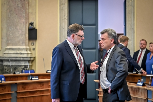 Minister of Finance Z. Stanjura with Minister of Justice F. Blažek credit vlada.
